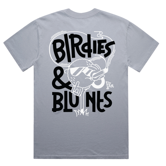 Birdies & Blunts - Heavy Faded Powder Tee